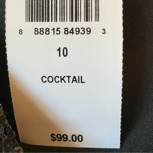 Connected Apparel Black and Red Sequin Midi Dress - Picture 11 of 11